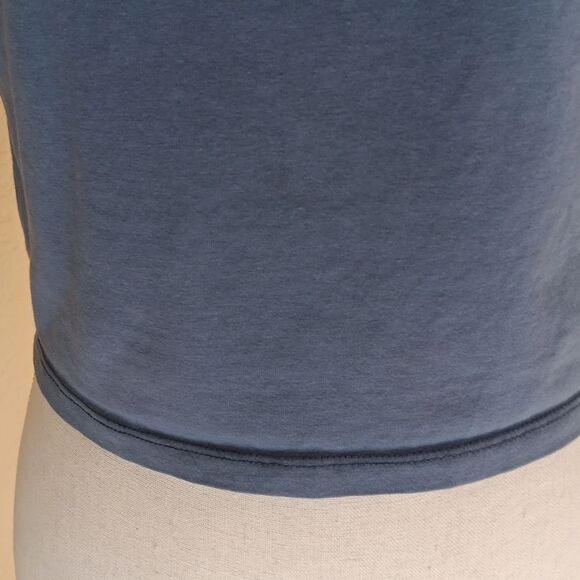 American Eagle Outfitters Blue Crop Tie Front Tank Top - Picture 4 of 10